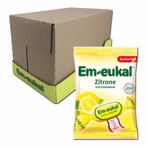Em-eukal Zitrone zuckerfrei 75g, Hustenbonbon, 20 Beutel Bild 1
