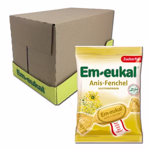 Em-eukal Anis-Fenchel zuckerfrei 75g Hustenbonbon, 20 Beutel Bild 1