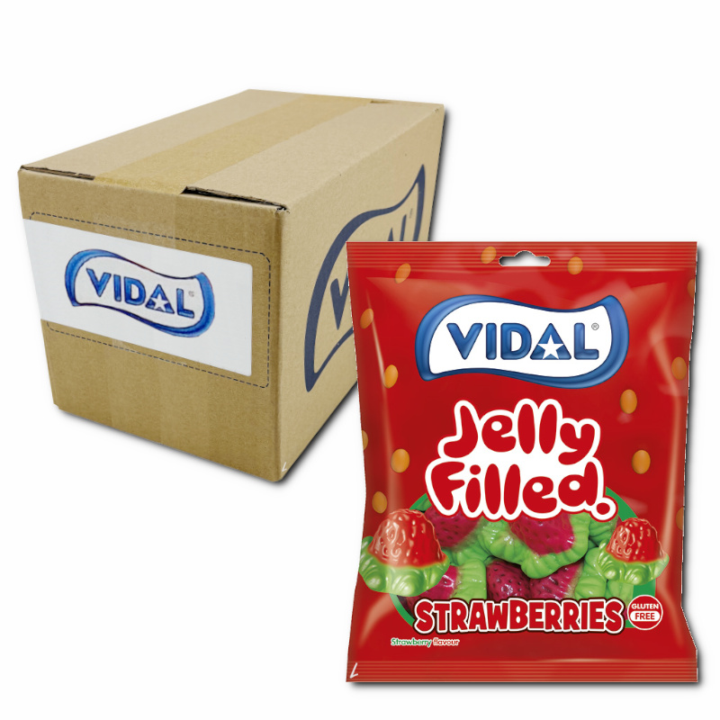 Vidal Strawberries, Fruchtgummi, 14 Beutel je 90g Vidal Strawberries, Fruchtgummi, 14 Beutel je 90g Bild 1
