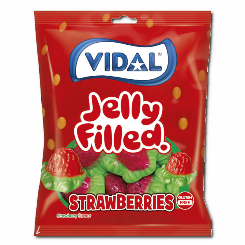 Vidal Strawberries, Fruchtgummi, 14 Beutel je 90g Vidal Strawberries, Fruchtgummi, 14 Beutel je 90g Bild 2