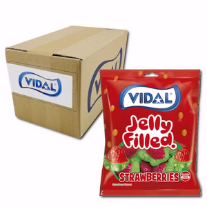 Vidal Strawberries, Fruchtgummi, 14 Beutel je 90g Bild 1