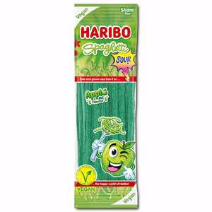 Haribo Spaghetti Apfel, Saure Schnüre, 200g Beutel Bild 1