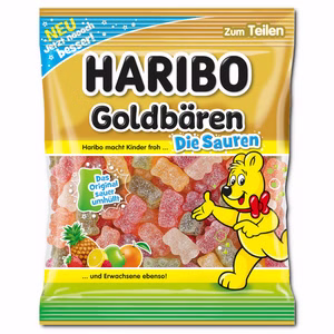 Haribo sauer Goldbären, Fruchtgummi, 175g Beutel Bild 1