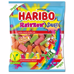 Haribo Rainbow sauer, Fruchtgummi, 160g Beutel Bild 1