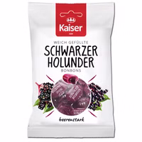 Kaiser Schwarzer Holunder, Bonbons, 90g Beutel Kaiser Schwarzer Holunder, Bonbons, 90g Beutel Bild 1