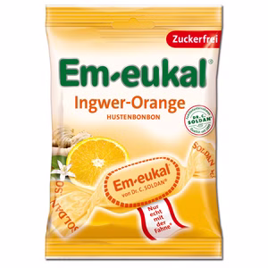 Em-eukal Ingwer-Orange zuckerfrei, Hustenbonbon, 75g Btl Bild 1