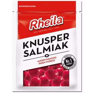 Rheila Knusper Salmiak, Lakritz-Bonbon, 90g Beutel Rheila Knusper Salmiak, Lakritz-Bonbon, 90g Beutel Bild 1