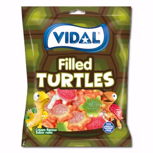 Vidal Filled Turtles, Fruchtgummi, 90g Beutel Bild 1