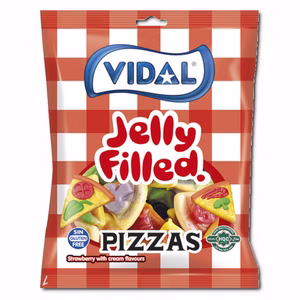 Vidal Pizzas gefüllt, Fruchtgummi, 90g Beutel Bild 1