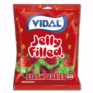 Vidal Strawberries, Fruchtgummi, 90g Beutel Bild 1