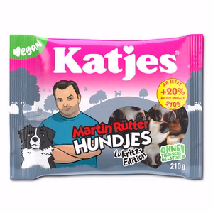 Katjes Martin Rütter Hundjes Lakritz-Edition, vegan, 210g Beutel Bild 1