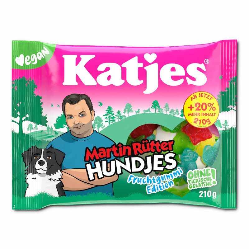 Katjes Martin Rütter Hundjes Fruchtgummi-Edition, vegan, 210g Beutel Katjes Martin Rütter Hundjes Fruchtgummi-Edition, vegan, 210g Beutel Bild 1