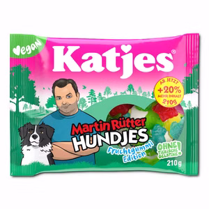 Katjes Martin Rütter Hundjes Fruchtgummi-Edition, vegan, 210g Beutel Bild 1