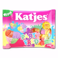 Katjes Party Fred, veganes Fruchtgummi, bunt, 210g Beutel Katjes Party Fred, veganes Fruchtgummi, bunt, 210g Beutel Bild 1