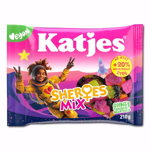 Katjes Sheroes Mix, veganes Fruchtgummi, 210g Beutel Bild 1