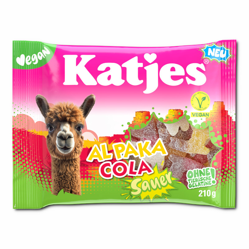 Katjes Al Paka Cola sauer, veganes Fruchtgummi, 210g Beutel Katjes Al Paka Cola sauer, veganes Fruchtgummi, 210g Beutel Bild 1