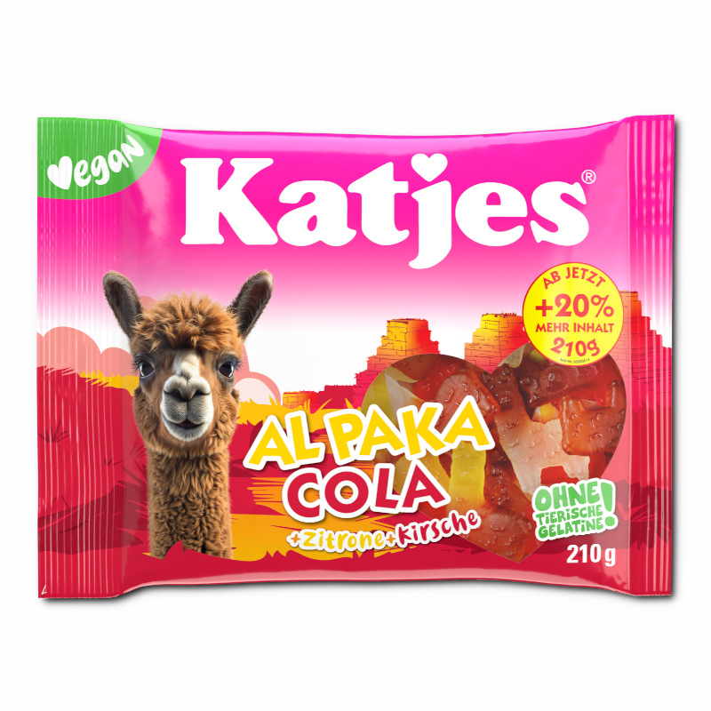 Katjes Al Paka Cola, veganes Fruchtgummi, 210g Beutel Katjes Al Paka Cola, veganes Fruchtgummi, 210g Beutel Bild 1