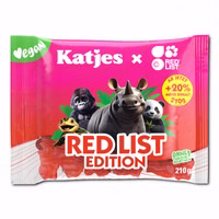 Katjes Red List Edition, veganes Fruchtgummi, 210g Beutel Katjes Red List Edition, veganes Fruchtgummi, 210g Beutel Bild 1