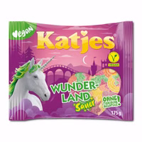 Katjes Wunderland saures, veganes Fruchtgummi, 175g Beutel Katjes Wunderland saures, veganes Fruchtgummi, 175g Beutel Bild 1