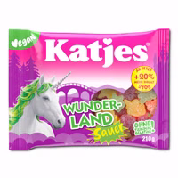 Katjes Wunderland saures, veganes Fruchtgummi, 210g Beutel Katjes Wunderland saures, veganes Fruchtgummi, 210g Beutel Bild 1