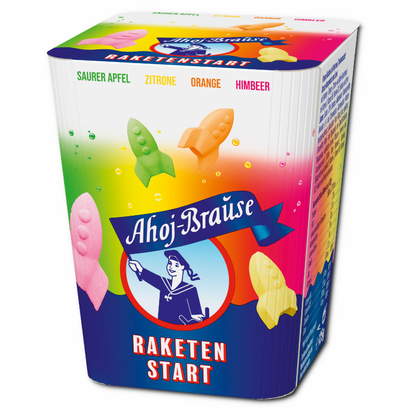 Frigeo Ahoj-Brause Raketenstart, vegane Brausebonbons, 125g Packung Frigeo Ahoj-Brause Raketenstart, vegane Brausebonbons, 125g Packung Bild 1