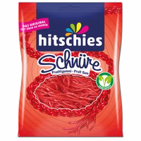 Hitschler Erdbeere Schnüre, Fruchtgummi, 125g Beutel Hitschler Erdbeere Schnüre, Fruchtgummi, 125g Beutel Bild 1