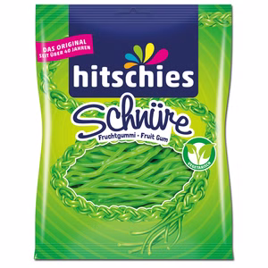 Hitschler Apfel Schnüre, Fruchtgummi, 125g Beutel Bild 1