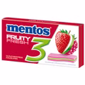 Mentos Gum 3 Fruity Fresh Erdbeere Apfel Himbeer 33g Packung Bild 1