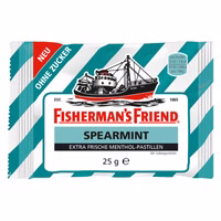Fishermans Friend Spearmint ohne Zucker, Pastillen, 25g Beutel Fishermans Friend Spearmint ohne Zucker, Pastillen, 25g Beutel Bild 1