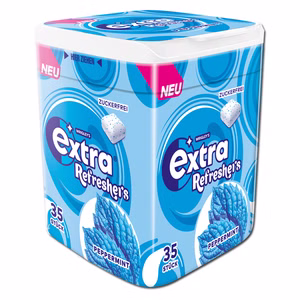 Wrigleys Extra Refreshers Peppermint, Kaugummi, 1 Dose mit 35 Stück