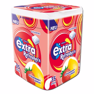 Wrigleys Extra Refreshers Strawberry Lemon, Kaugummi, 1 Dose mit 35 Stück Bild 1