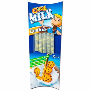 Cool Milk, Milch-Trinkhalme Cookie-Geschmack, 30g Packung Cool Milk, Milch-Trinkhalme Cookie-Geschmack, 30g Packung Bild 1