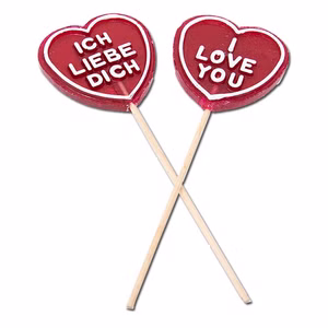 Ich liebe Dich Lolli, Herz-Lutscher, 75g Ich liebe Dich Lolli, Herz-Lutscher, 75g Bild 1