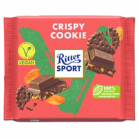 Ritter Sport Vegan Crispy Cookie, Schokolade, 100g Tafel Ritter Sport Vegan Crispy Cookie, Schokolade, 100g Tafel Bild 1