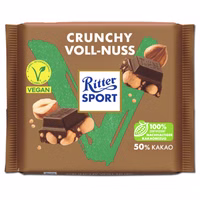 Ritter Sport Vegan Crunchy Voll-Nuss, Schokolade, 100g Tafel Ritter Sport Vegan Crunchy Voll-Nuss, Schokolade, 100g Tafel Bild 1