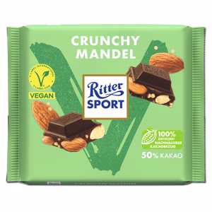Ritter Sport Vegan Crunchy Mandel, Schokolade, 100g Tafel Bild 1