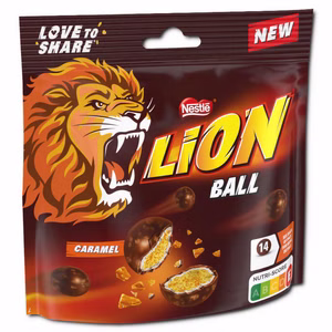 Nestle Lion Ball Caramel, Schokolade, 130g Beutel Bild 1