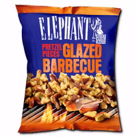 Elephant Pretzel Pieces Glazed Barbecue, Laugengebäck, 125g Beutel Elephant Pretzel Pieces Glazed Barbecue, Laugengebäck, 125g Beutel Bild 1