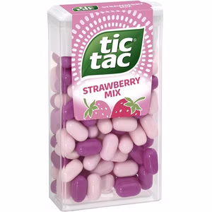 Ferrero Tic Tac Strawberry Mix 110er, Großpackung, 54g Packung Ferrero Tic Tac Strawberry Mix 110er, Großpackung, 54g Packung Bild 1