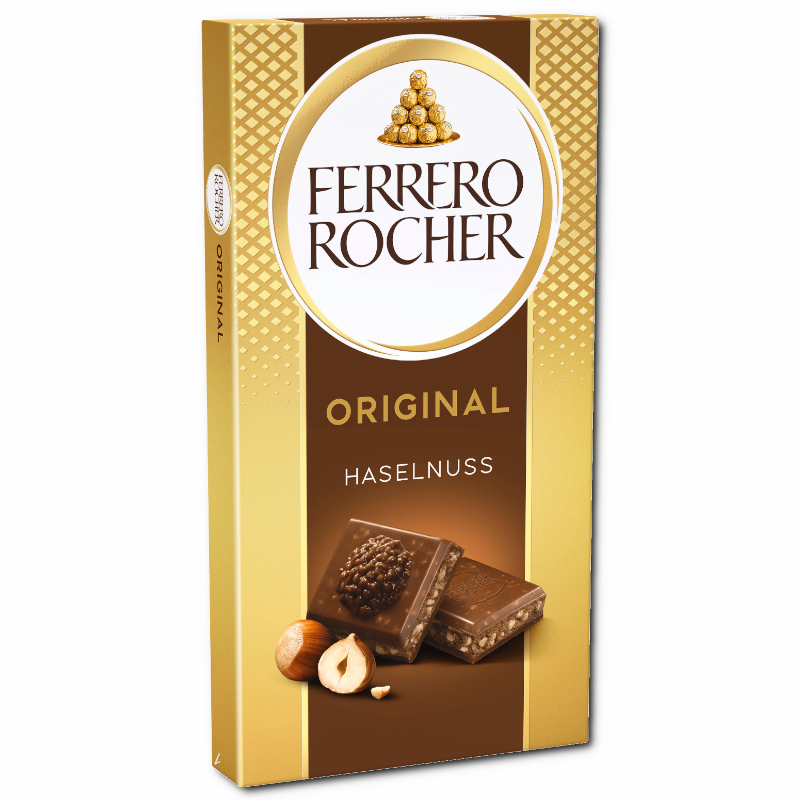 Ferrero Rocher Original, Schokolade, 90g Tafel Ferrero Rocher Original, Schokolade, 90g Tafel Bild 1