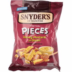 Snyders Pretzel Pieces Honey Mustard & Onion, Laugengebäck, 110g Beutel Bild 1
