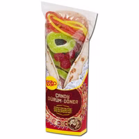 Look o Look Candy Dürüm, Döner aus Fruchtgummi, Schaumzucker 100g Look o Look Candy Dürüm, Döner aus Fruchtgummi, Schaumzucker 100g Bild 1