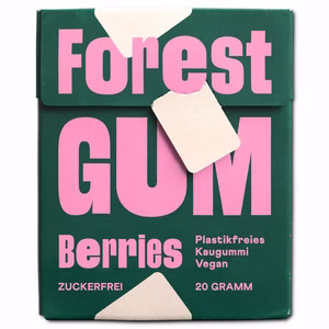 Forest Gum Berries, plastikfreies Kaugummi, 20g Packung Forest Gum Berries, plastikfreies Kaugummi, 20g Packung Bild 1