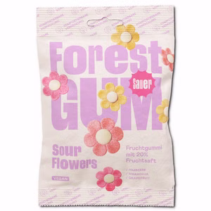 Forest Gum Sour Flowers, saures Fruchtgummi, 100g Beutel Forest Gum Sour Flowers, saures Fruchtgummi, 100g Beutel Bild 1