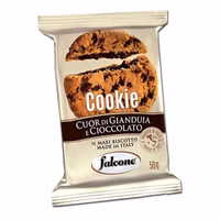 Falcone Cookie gefüllt mit Haselnusscreme 50g Packung Falcone Cookie gefüllt mit Haselnusscreme 50g Packung Bild 1