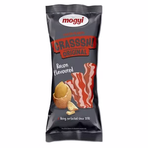 Mogyi Crasssh! Erdnüsse im Teig Bacon 60g Beutel Bild 1