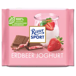 Ritter Sport Erdbeer-Joghurt, Schokolade, 100g Tafel
