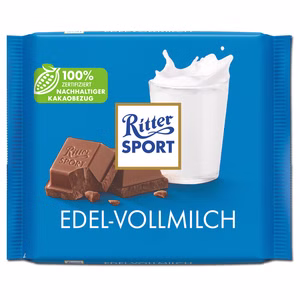 Ritter Sport Edel-Vollmilch, Schokolade, 100g Tafel