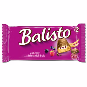 Balisto Joghurt-Beeren-Mix, Schokolade, 37g Riegel Bild 1