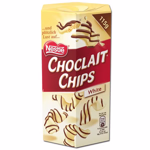 Nestle Choclait Chips White,Weiße-Schokolade, 115g Packung Bild 1